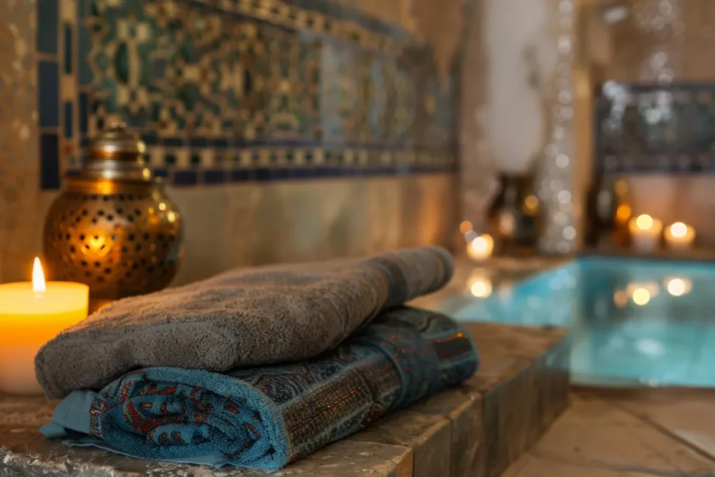 Heated marble inside an authentic Turkish hammam in Istanbul